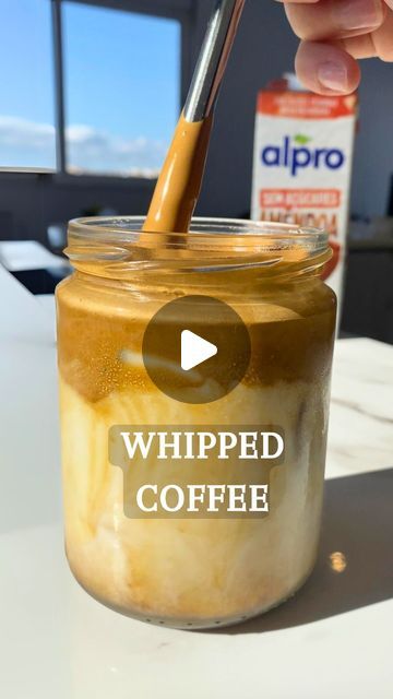 Katja Jurgenschellert on Instagram: "WHIPPED ICED COFFEE ☀️🧊Recipe below 👇  Where are my iced coffee lovers at? 😍  I’ve seen so many people make whipped iced coffee lately, and I have to say: IT‘S WORTH THE HYPE! With equal parts of instant coffee (yes, you can use decaf), sugar and hot water, you make make a silky coffee whip that, when mixed with ice and milk becomes a rich yet refreshing coffee sensation.  I believe the original name is Dalgona coffee and it originates from South Korea, but let me know if I’m wrong.  For one serving of this whipped iced coffee, you’ll need: 👉 1 tbsp instant coffee powder 👉 1 tbsp sugar  👉 1 tbsp hot water  👉 200-250 ml (7-8 oz) milk of choice (I used almond milk)  👉 ice cubes   Combine instant coffee powder, sugar and hot water and whisk it unti Whipped Coffee Without Instant Coffee, Whipped Instant Coffee, Iced Coffee Using Instant Coffee, Whipped Coffee With Instant Coffee, Frozen Coffee Ice Cube Drinks, Coffee Treats, Coffee Powder, Instant Coffee, Almond Milk