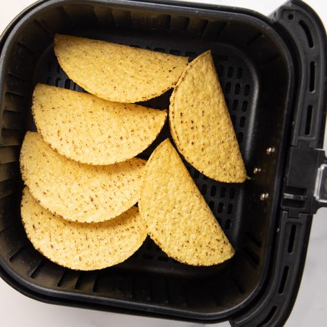 How to Heat Taco Shells in an Air Fryer - CenterCutCook Air Fry Taco Shells, Taco Shells In Air Fryer, Baked Taco Shells, Corn Taco Shells, Crunchy Taco Shells, Crispy Taco Shells, Hard Shell Tacos, Fried Tacos, Tortilla Bowls