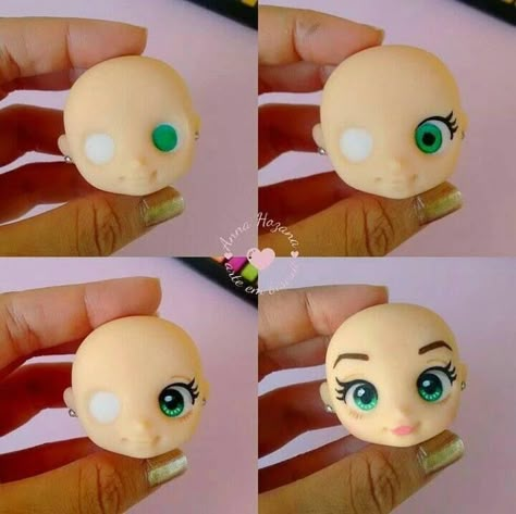 Polymer Clay Face, Fondant Figures Tutorial, Clay People, Fondant Animals, Cake Topper Tutorial, Fondant Cake Toppers, Tanah Liat, Fondant Tutorial, Fondant Figures