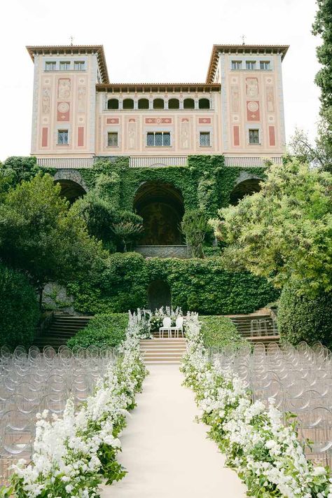 Beautiful Wedding Aisle, May Wedding Colors, Summer Wedding Color Palette, Best Color Palettes, Grass Centerpiece, Wedding Processional, Wedding Color Palette Summer, Spring Wedding Color Palette, Ceremony Chairs