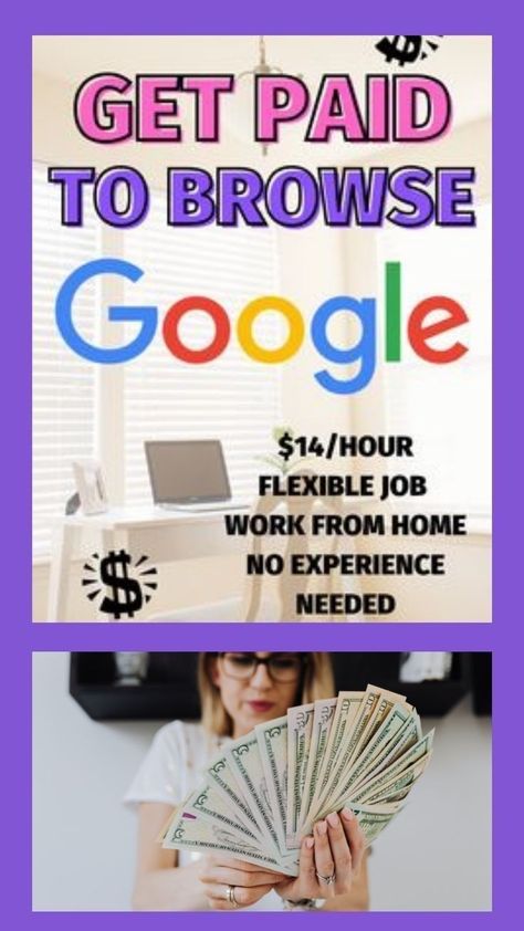 Get paid to browse google $ 14 / hour flexible job work from home no experience needed . Typing Jobs From Home, Money Earning, Amazon Jobs, Typing Jobs, Flexible Jobs, Earn Money Online Fast, Data Entry Jobs, Company Job, Job Ads