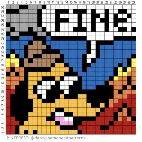 Funny Pixel Art, Sarcasm Meme, Nerd Crafts, Graph Crochet, Easy Pixel Art, Pixel Art Templates, Pixel Drawing, Diy Perler Bead Crafts, Hama Bead