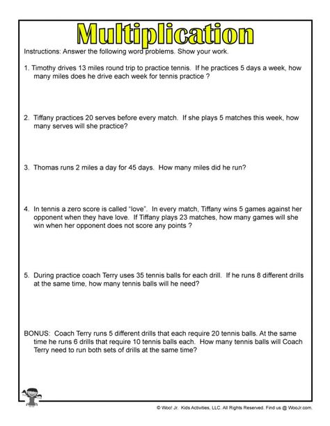 Summer Multiplication Word Problems for 3rd Grade | Woo! Jr. Kids Activities Multiplication Activity 3rd Grade, Multiplication Word Problems For Grade 2, Mixed Word Problems 3rd Grade, Multiplication Worksheets Word Problems, Multiplication Word Problems 4th Grade, Multiplication Word Problems 3rd Grade, Word Problems 3rd Grade, Outdoors Tattoos, Tattoos Architecture