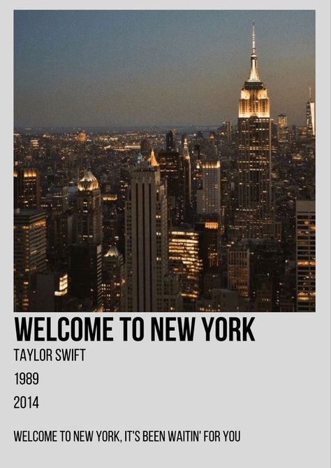 1989 Poster, Welcome To Nyc, Welcome To New York, Taylor Swift Posters, Taylor Swift 1989, Swift 3, Taylor Swift, Swift, Room Decor