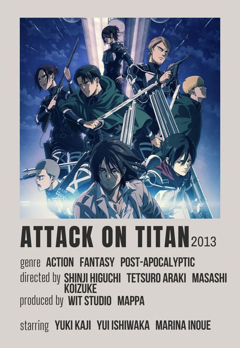 Attack On Titan Final Season, Movie Character Posters, Shojo Anime, Anime Suggestions, Film Posters Minimalist, Film Anime, Animes To Watch, Poster Anime, Titans Anime