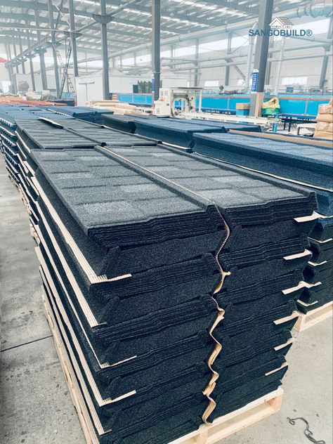 Sangobuild factory supply stone coated metal roof tiles Metal Roof Tiles, Roof Tiles, Roofing Materials, Making Machine, Metal Roof, Railroad Tracks, Roof, Stone, Quick Saves