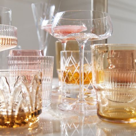 CB2 on Instagram: “The best way to start the weekend. Link in bio to shop barware.” Dinner Glasses, Bar Service, Old Fashioned Glass, Glasses Shop, Bar Area, Vintage Cocktail, Glass Decanter, Cocktail Glass, Bar Drinks