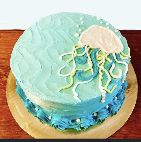 Ocean Birthday Cakes, 14th Birthday Cakes, Ocean Cakes, Beach Cakes, Summer Cakes, Pretty Birthday Cakes, Cute Birthday Cakes, Just Cakes, Cake Designs Birthday