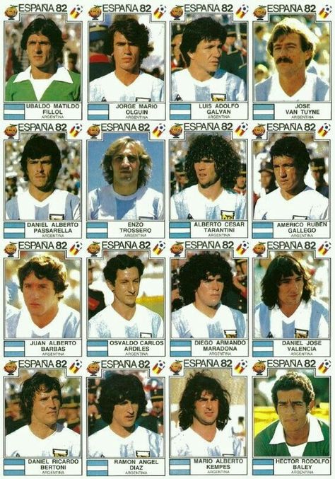 Argentina stickers for the 1982 World Cup Finals. Soccer Artwork, Argentina Football Team, 1982 World Cup, Argentina Team, Argentina World Cup, Argentina Soccer, World Cup Teams, Argentina Football, Legends Football