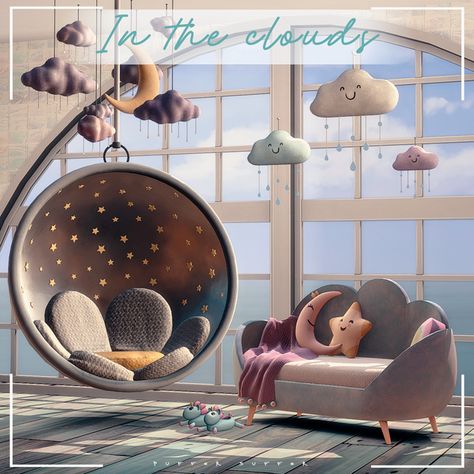 The Sims 4 CC pack - In the clouds (early access) Sims 4 Swings Cc, Sims 4 Boho Wallpaper, Sims 4 Buildmode Cc, Sims 4 Space Cc, The Sims 4 Houses Download, Ts4 Cc Patreon Furniture, Cc Sims 4 Objects, Ts4 Cc Bedroom, The Sims 4 Mods Objects