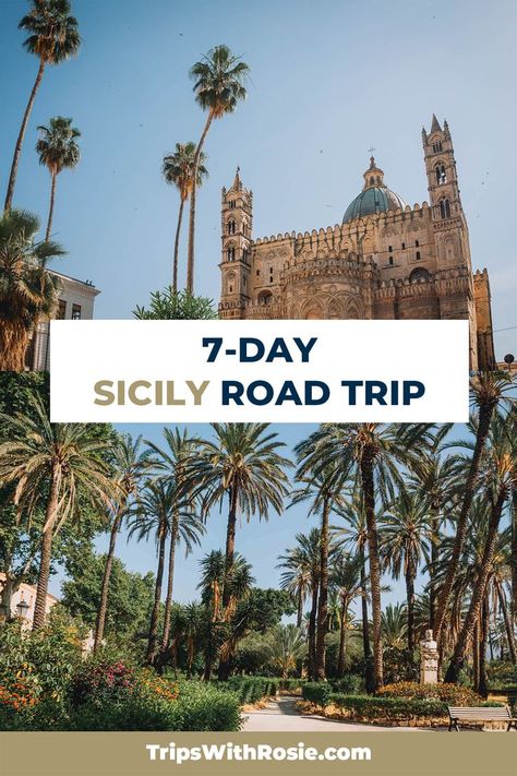 Beautiful palm trees, cathedral of Palermo are some of the best things to do in Sicily Sicily Road Trip, Things To Do In Sicily, Sicily Itinerary, Cefalu Sicily, Sicily Travel, Sicily Italy, Best Places To Visit, Travel Packing, Travel Planner