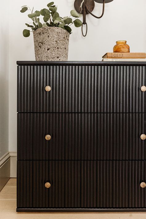 Fluted Dresser, Living Room Buffet, Ikea Dresser Makeover, Ikea Dresser Hack, Ikea Tarva Dresser, Jenna Sue Design, Diy Dresser Makeover, Jenna Sue, Ikea Dresser