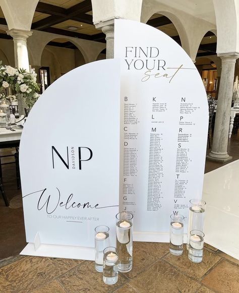 Wedding Seating Chart Display, Wedding Entrance Sign, Seating Sign, Dream Wedding Decorations, Instagram Flowers, Santorini Wedding, Wedding Entrance, Wedding Table Plan, Seating Plan Wedding