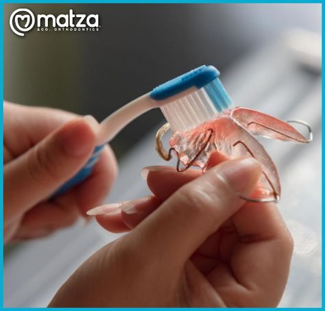 8 tips for cleaning a Hawley retainer | Dr. Matza Orthodontics Hawley Retainer, Permanent Retainer, How To Clean Retainers, Retainer Cleaner, Retainer Case, Denture Cleaner, Coconut Soap, Dry Mouth, Tooth Sensitivity