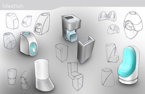 Inhaler Design, Inhaler Asthma, Product Sketching, Sketching Practice, Inhaler Case, Asthma Inhaler, Design Sketching, Sketching Drawing, Water Dispensers