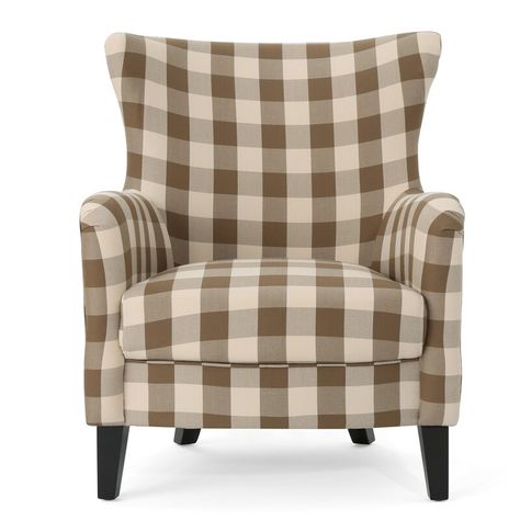 Jarrow 22.5 Brown Farmhouse, Plaid Chair, Farmhouse Fabric, Chair Options, Cabin House, White Paint Colors, Contemporary Fabric, Chair Types, Noble House