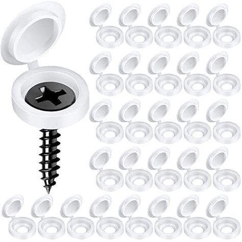 Plastic Hinged Screw Cover Caps, HNYYZL Screw Caps 150 PCS White, Folding Screw Cover Cap, Snap Washer Covers Flip Tops for Covering Screw Heads, Screw Protection (M): Amazon.com: Industrial & Scientific Screw Caps, 3d Print, Hinges, Washer, Screw, 3d Printing, Quick Saves, White