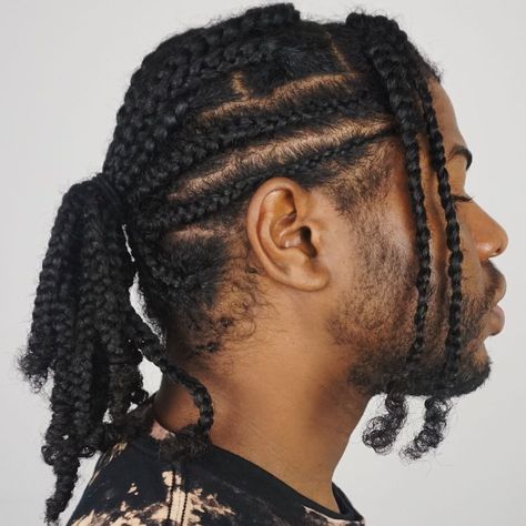 Corn Rows Men Black, Short Braids Men Black, Guy Box Braids, 4c Men Hairstyles, Natural Hairstyles For Black Men, Black Guy Hairstyles, Braids Men Black, Black Men Braids, Box Braids For Men