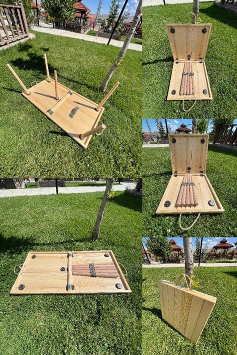 Foldable Pallet Table, Collapsible Table Diy, Camping Table Diy, Halloween Crafts To Sell, Classy Halloween Decor, Wooden Picnic Tables, Table Foldable, End Tables Diy, Wooden Christmas Crafts