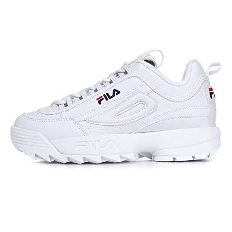 Fila Disruptor II White https://amzn.to/2qgvitR Fila Disruptor, Fila Disruptors, Sneaker Outfits, Dad Sneakers, Toddler Sneakers, Yellow Shoes, Red Sneakers, Casual Athletic, Boys Sneakers