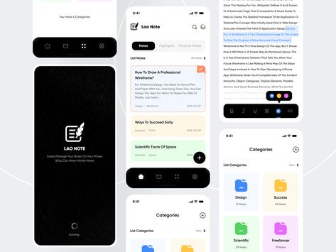 Notes app by Mostafa_taghipour.uix for Vuesax on Dribbble Notes Making App, Handwritten Logo Design, Note Application, Ux Design Mobile, Church App, Unique Website Design, Interactive Web Design, Scheduling App, Notes App