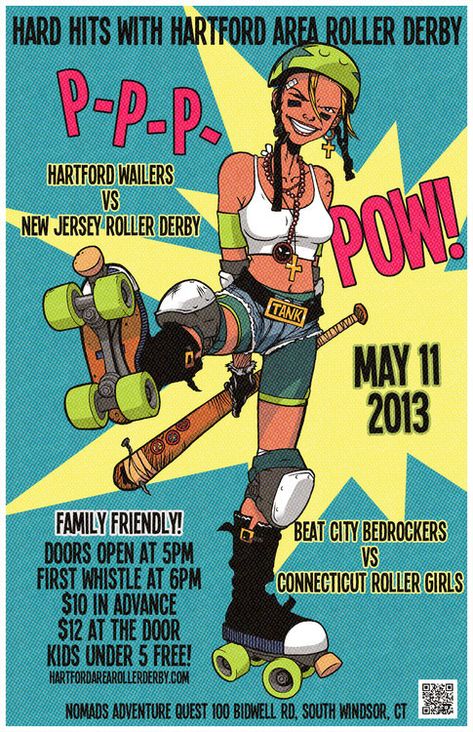 Roller Derby Fashion, Roller Derby Art, Roller Derby Girls, Skate Punk, Derby Girl, Roller Skaters, Skate Art, Roller Girl, Event Poster Design