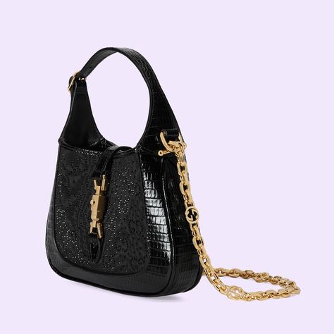 Shop the Jackie 1961 GG crystal mini bag in black at GUCCI.COM. Enjoy Free Shipping and Complimentary Gift Wrapping. Gucci Jackie 1961, Hobo Bags For Women, Slouchy Hobo Bag, Bags Gucci, Italy Print, Gucci Tote, Hobo Bags, Large Shoulder Bags, Beauty Items