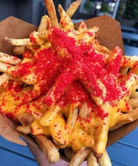 5 Tastiest Hot Cheeto Recipes To Try ASAP Hot Cheese, Hot Cheetos, Sleepover Food, Junk Food Snacks, Cheese Fries, Food Drinks Dessert, Food Goals, Food Trucks, Food Obsession