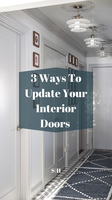 Room Door Makeover, Darker Interior Doors, Best Colors For Interior Doors, Refinishing Doors Interior, Updated Interior Doors, Interior Door Inspiration, Paint Color For Interior Doors, Beautiful Interior Doors, How To Update Interior Doors