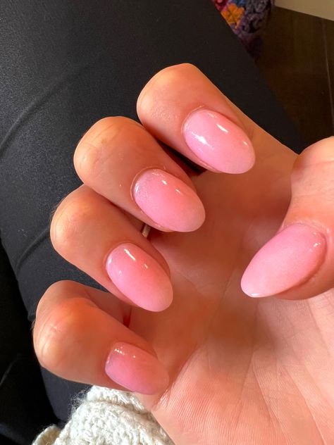 Almond Shaped Dip Powder Nails, Short Almond Dip Nails Summer, Pink Almond Dip Nails, Small Pink Almond Nails, Light Pink Dip Powder Nails Almond, Light Pink Short Almond Nails, Almond Neutral Nails, Light Pink Nails Almond Shape Short, Dip Powder Nails Pink