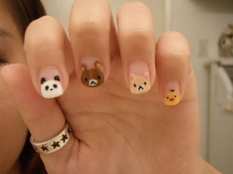 Animal Nail Art, Hello Nails, Cute Simple Nails, Different Nail Designs, Animal Nails, Pretty Gel Nails, Cute Gel Nails, Cat Nails, Kawaii Nails