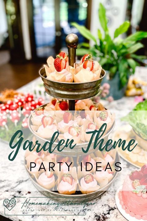 Gardening Theme Birthday Party, Garden Birthday Party Ideas For Adults, Garden Tea Birthday Party, Garden Theme Retirement Party, Garden Theme Brunch, Gardening Party Ideas, Spring Party Decorations Garden Theme, Garden Theme Birthday Party Decoration, Garden Party Decorations Indoor