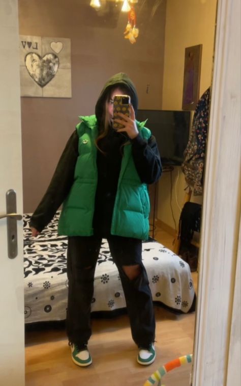 Green Adidas Jacket, Green Adidas, Adidas Jacket, Rain Jacket, Cute Outfits, Adidas, Green, Clothes