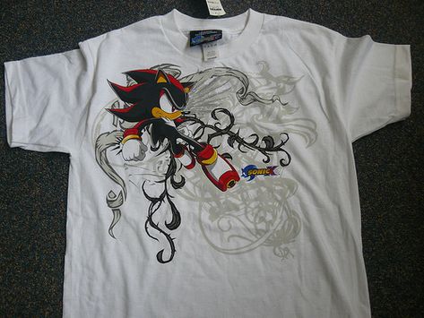 Sonic X - T-Shirt: Shadow White Tribal | Sonic X - T-Shirt: … | Flickr Jesse Pinkman Shirt, Sonic X Shadow, Thrift Ideas, Sonic X, Gamer Shirt, Jesse Pinkman, Shadow The Hedgehog, Swaggy Outfits, Mode Inspo