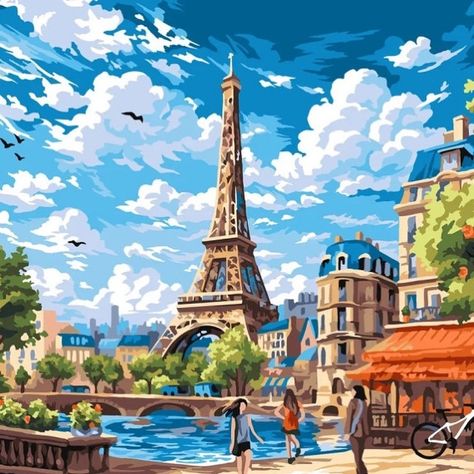 • Wizardi Paint by Numbers• ✨“Morning in Paris” • W036 •40x50 cm Kit contains: pre-stretched canvas, set of acrylic paints (24) , set of brushes (3), varnish, checklist, instructions. #paris #francia #parís #paris #parisienne #painting #paintbynumbers #paintbynumberswizardi #wizardi Paris Gouache Painting, Morning In Paris, Paris Francia, Paint By Numbers, Gouache Painting, Canvas Set, Acrylic Paints, Paint By Number, Stretched Canvas