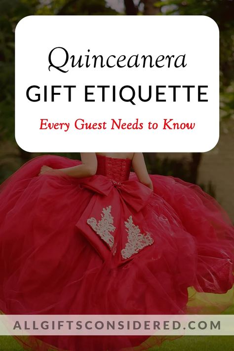 🌸✨ Attending a Quinceañera and wondering about the perfect gift? Our blog spills the beans on Quinceañera gift etiquette, ensuring your present is as memorable as the celebration itself! #giftideas #sweet15 #Quinceañera #teenbirthdaygifts Gifts Quinceanera Sweet 15, Gift For A Quinceanera, Quinceanera Dama Gifts, Quinceañera Present Ideas, Quince Gifts For Her, Gifts For A Quinceanera, Quinceanera Party Favors Diy, Gift Ideas For A Quinceanera, Quinceanera Present Ideas Gift