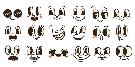 Happy Cartoon Face, Wink Illustration, Hippie Illustration, Retro Animation, Comic Faces, Food Brand Logos, Socks Logo, Cartoon Faces Expressions, Chinese Logo