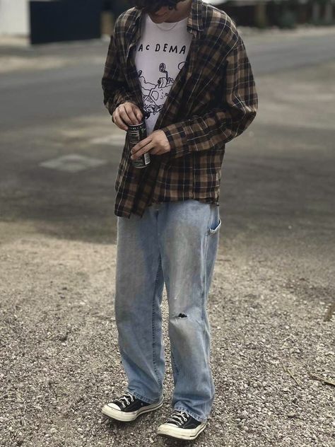 Mens Hipster Fashion Street Style, 2015 Outfits Men, Emo Fits 2000s Men, Flannels Mens Outfit, Mens Grunge Aesthetic, Men Outfit Moodboard, Grunge Flannel Outfits Men, Midwest Grunge Fashion, Midwest Emo Aesthetic Outfit Men