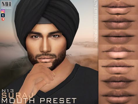 Sims 4 Male Lips Preset, Ts4 Presets, Sims Face, Sims4 Mod, Cc Skin, Male Sims, Sims Download, Sims 4 Male Clothes, Sims 4 Tsr