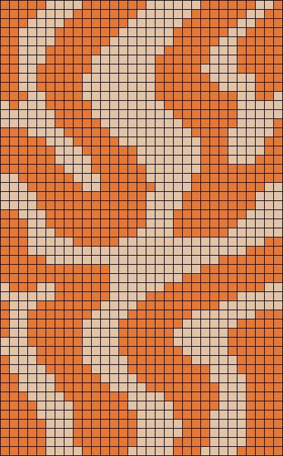 2 Colour Tapestry Crochet, Crochet Tapestry Pattern 2 Colors, Tapestry Crochet Two Color Pattern, Wavy Alpha Pattern, Intarsia Crochet Patterns, Retro Alpha Pattern, Pattern Tapestry Crochet, Crochet Blanket Grid Pattern, Orange Alpha Pattern