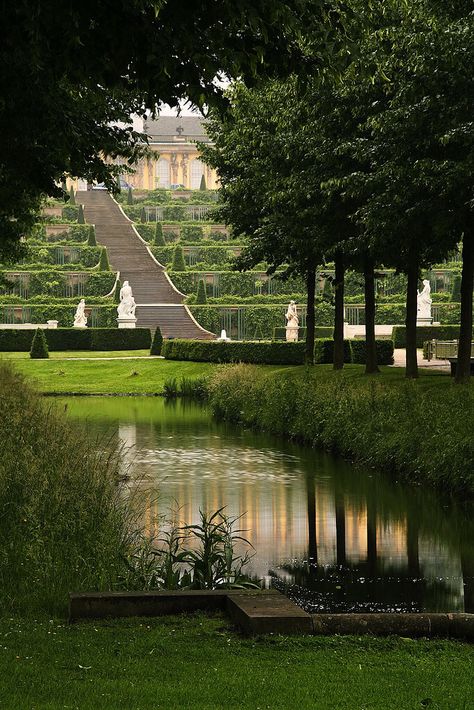 steps Sanssouci Palace, On The Wings Of Love, Time In Germany, Palace Garden, Summer Palace, Beautiful Places To Visit, Germany Travel, Outdoor Settings, Landscape Architecture