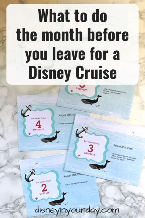 What to do the month before you leave for a Disney Cruise + giveaway! - Disney in your Day Disney Cruise Countdown, Disney Cruise Packing List, Cruising Tips, Disney Cruises, Disney Dream Cruise, Disney Cruise Shirts, Disney Cruise Vacation, Cruise Ideas, Disney Cruise Ships