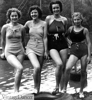 1930s Swimsuits- Ladies' Bathing Suits History Perry County, Vintage Bathing Suits, Vintage Swim, Women Bathing, Vintage Swimwear, Vintage Swimsuits, 1930s Fashion, What To Buy, Beauty Pictures