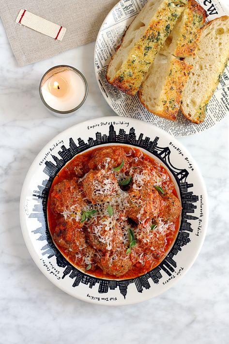 Mortadella Meatballs, Food Network Meatballs, Turkey Spinach Meatballs, Tomato Sauce For Meatballs, Meatballs In Tomato Sauce, The Kitchen Food Network, Reckless Abandon, Italian Meats, Italian Sauce