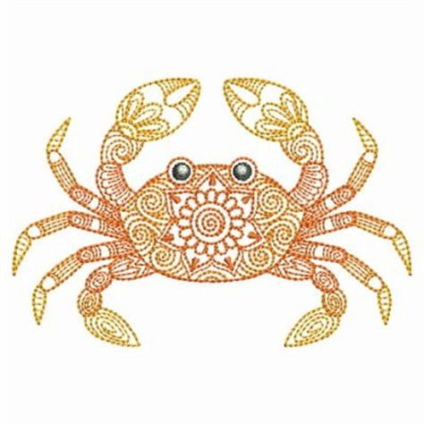 Crab - Machine Embroidery from EmbroideryDesigns.com | EmbroideryDesigns.com Longboard Design, Quilting Software, Vintage Sea, Embroidery Download, Embroidery Blanks, Seafood Boil, Summer Projects, Aari Work, Embroidery Software