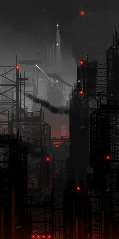 DCkiq at DeviantArt Kota Masa Depan, Ville Cyberpunk, Industrial City, 11 Wallpaper, Sci Fi City, City At Night, Dark City, Cyberpunk City, Cyberpunk Aesthetic