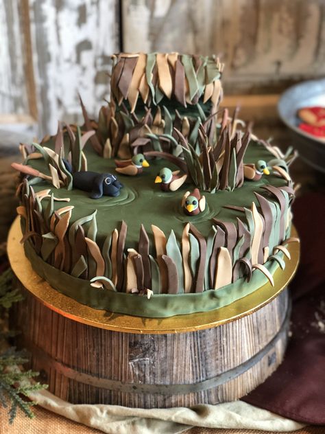 Hunting 1st Birthday Party, Hunting Birthday Party Food, Duck Hunting 1st Birthday, Hunting 1st Birthday, Birthday Cake For Guys, Duck Hunting Birthday Party, Cake For Guys, Duck Hunting Birthday, Duck Hunting Cakes