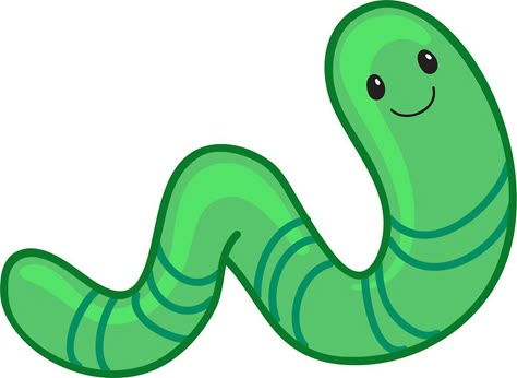 Cute cartoon green worm by Sandytov Pizzabacon Art, Worm Drawing Easy, Worm Drawing Cute, Worm Doodle, Cartoon Worm Drawing, Worms Illustration, Cute Worm Illustration, Worm Cartoon, Worm Clipart