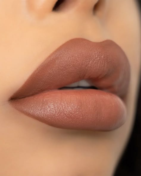 Brown Makeup Lipstick, Lipstick Looks Natural, Light Brown Lipstick Shades, Morena Lipstick Shade, Brown Lipstick On Brown Skin, Classy Lipstick Shades, Soft Brown Lipstick, Peachy Brown Lipstick, Nude Brown Lipstick Shades