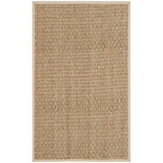 This casual area rug from Safavieh's Natural Fiber Collection is made using innately soft and durable natural fiber yarns, with subtle, organic patterns created by a dense sisal weave. Room decor takes on a warm, homey aspect with the distinctive look and comforting feel of this natural floor covering. Power-loomed from sturdy seagrass fibers, this rug has a felt dotted backing to help keep the rug from shifting in high-traffic areas. Features: Pile height is 0.25 - 0.5 inch Casual Style Chic Bo Seagrass Rug, China Crafts, Natural Flooring, Safavieh Rug, Natural Area Rugs, Jute Area Rugs, Organic Pattern, Natural Fiber Rugs, Area Rug Sizes